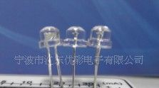 5mm草帽白发白高亮短脚LED指示灯 发光二极管 灯泡
