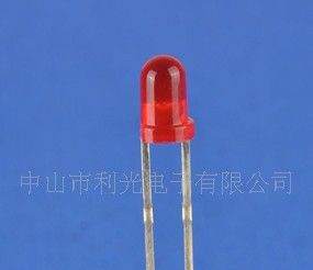 3mm圆头红发红直插led脚长18mm