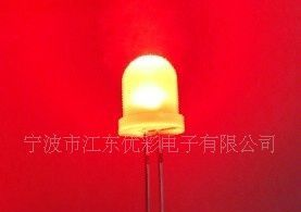 8mm乳白发红长脚led指示灯 发光二极管 日光灯