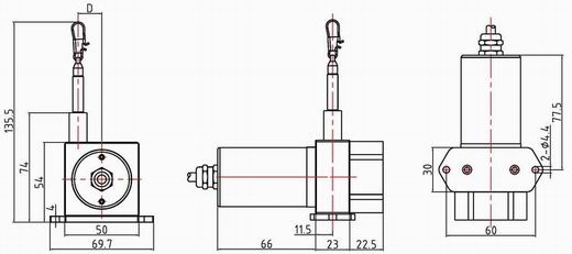 供应WEP50-500-V2拉线位移传感器