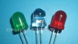 10mm 白/红/绿/兰 雾状/透明 超高亮 发光二极管 LED