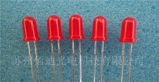 LED发光二极管、5mm红光、Ф5红光（红色雾状）