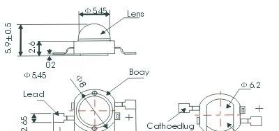 1w大功率ＬＥＤ灯珠／灯泡白光90-100lm (当3W用160-180LM)