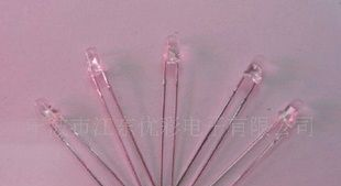 3mm白发黄短脚高亮led指示灯发光二极管