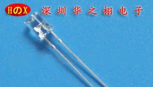3MM平头白发白灯发光二极管