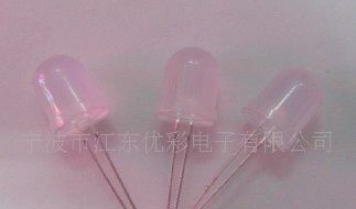 10mm乳白发红长脚led指示灯 发光二极管 日光灯