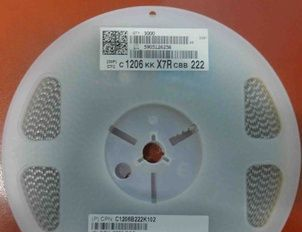 批发供应YAGEO国巨高压贴片电容1206KKX7RCBB222