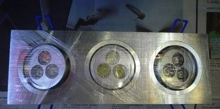 大功率LED9W3头天花灯 成品 套件