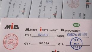 厂家直销1N4007,1400V全新二极管