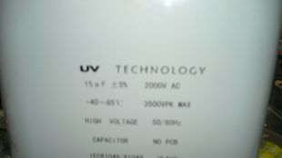 供应UV机高压电容器15UF/2000V 2500VAC