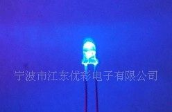3mm白发蓝高亮长脚led指示灯发光二极管