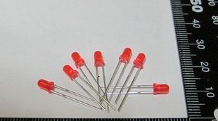 LED发光二极管3MM 红发红高亮短脚