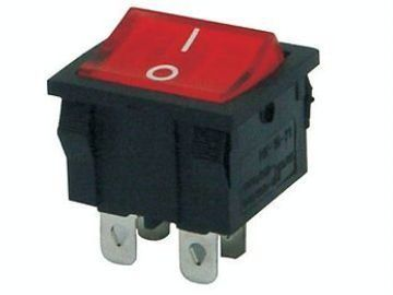红色翘板环保CE认证带灯船型开关 YW1-303