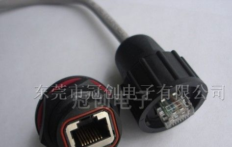 供应防水RJ45连接器IP67级/IP67级防水防尘RJ45插头插座连接器