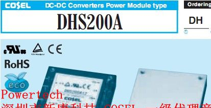 供应COSEL科索DC/DC模块电源直流转换器DHS200A12