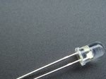 LED 灯珠 5MM 透明 红蓝 双色 长脚 发光二极管
