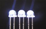 LED灯珠超高亮5MM钢盔长脚白光发光二极管