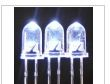 现货供应5mm 3mm小草帽正白偏兰  LED 低价处理 发光二极管