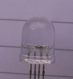 F10四脚全彩有边水色透明LED发光二极管