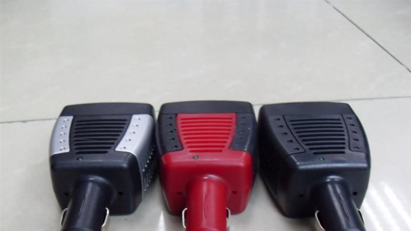 供应车载逆变器 12V转220V车用75W 电源转换器 车载充电器