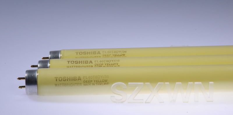 供应东芝防紫外线灯管FL40T8DY/36 IC半导体厂用黄灯管