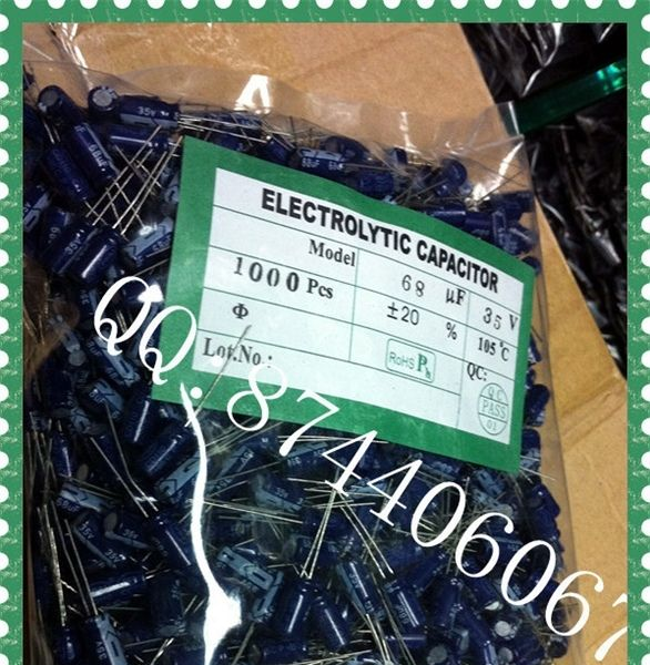 供应铝电解电容35v68uf 68uf35v 6x11