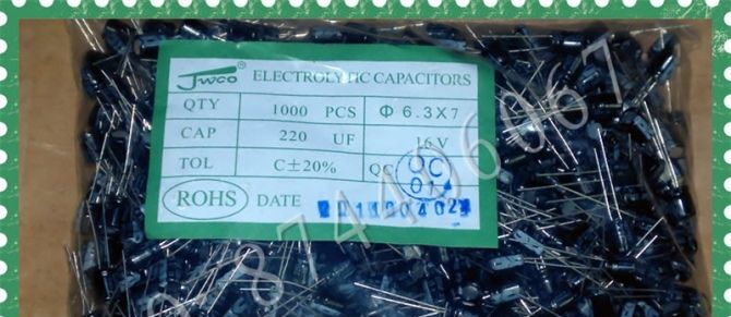供应铝电解电容16v220uf 220uf16v 6x7