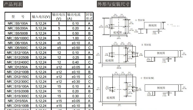 代理BOSHIDA 博思达 模块电源NR5D12/150C