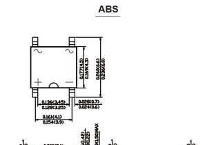 供应超薄桥堆 ABS2 0.8A/200V贴片二极管