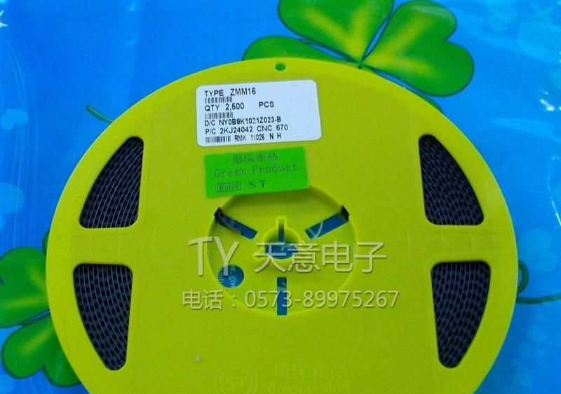 【原装ST】ZMM16V 圆柱 玻封 16V 稳压二极管 1/2W 贴片