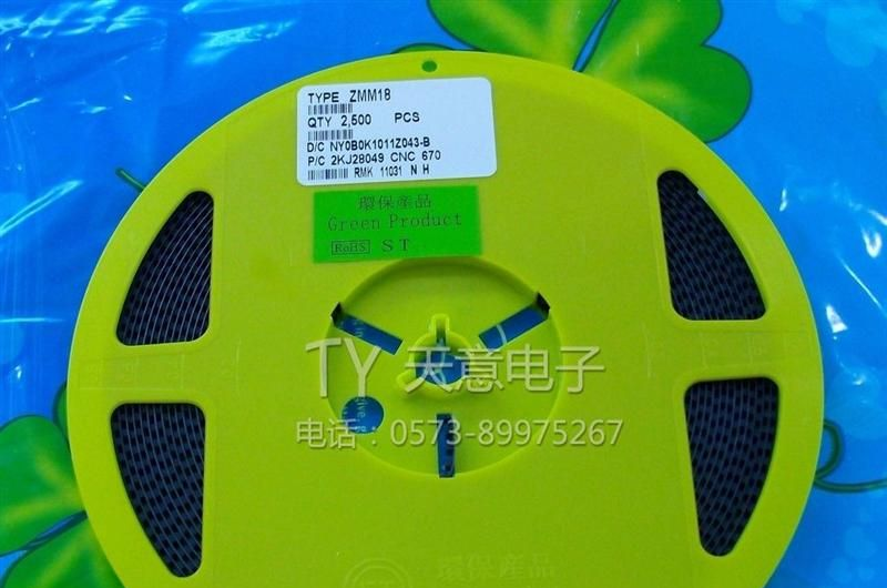 【原装ST】ZMM18V 圆柱 玻封 18V 稳压二极管 1/2W 贴片
