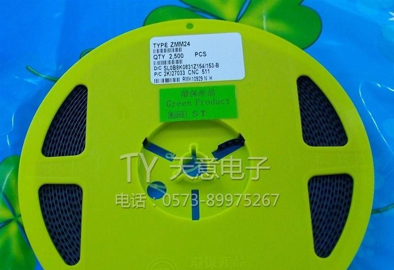 【原装ST】ZMM24V 圆柱 玻封 24V 稳压二极管 1/2W 贴片