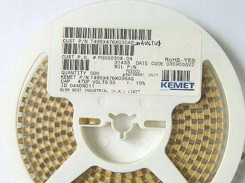 代理基美贴片钽电容 47UF 16V 476K B3528 B型 1210