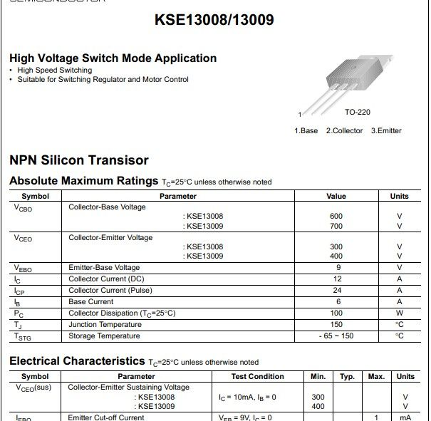 供应 三极管 KSE13009,KSE13009TU,E13009,TIP50