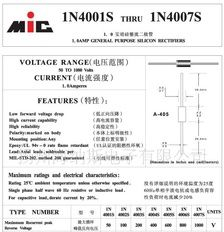 整流二极管 1A7  现货供应