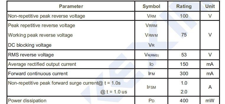 大量优惠供应贴片开关二极管 1N4148W       SOD-123