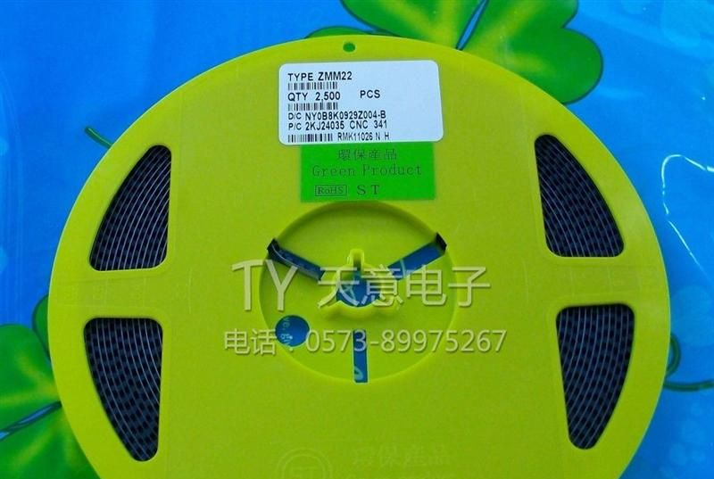 【原装ST】ZMM22V 圆柱 玻封 22V 稳压二极管 1/2W 贴片