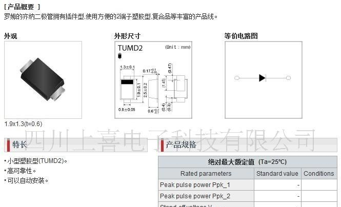 ROHM稳压二极管TDZ15