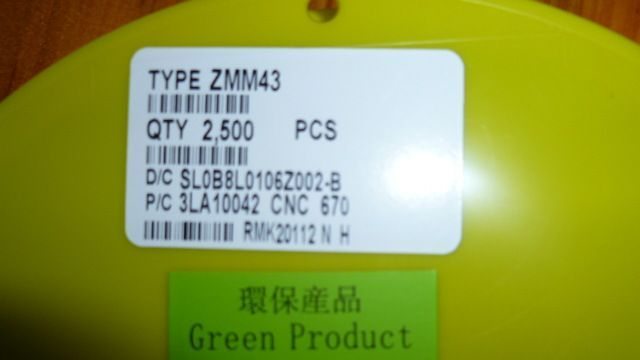 大量供应原装ZMM43V  LL-34 稳压二极管