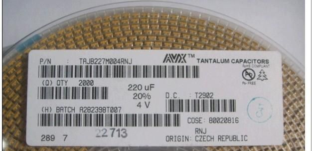 供应AVX 贴片钽电容 6032 2.2UF 225K 16V C型