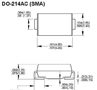 供应高效整流二极管 US1M (HS1M)贴片二极管 大芯片包装