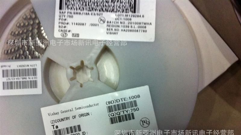 热卖VISHAY原装TVS瞬变SMBJ18A-E3/52T,DO-214AA(SMB)