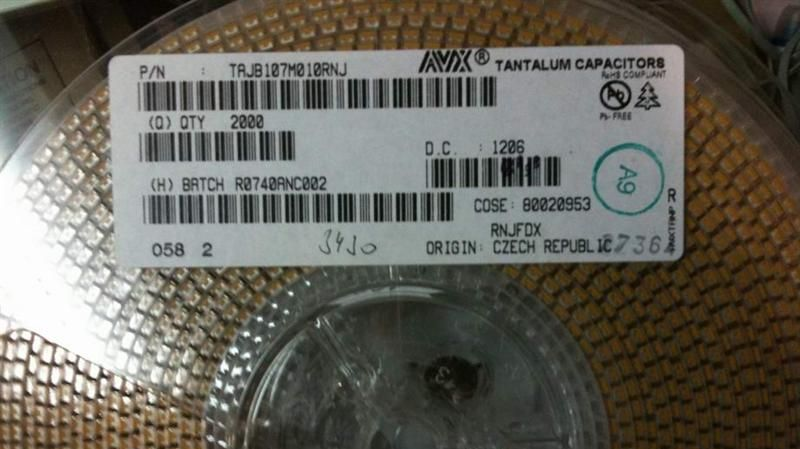 供应AVX 贴片钽电容 6032 330UF 4V C型