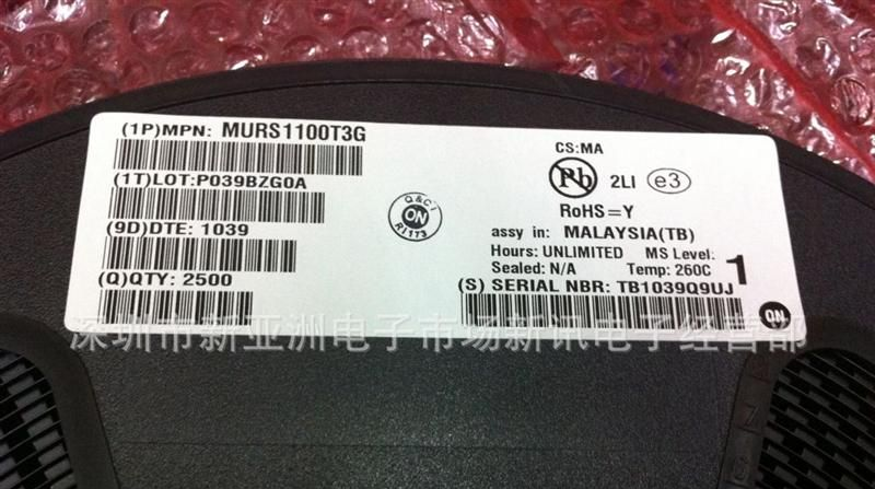 特价ON安盛美MURS1100T3G .MUR1100.DO-214AA(SMB)