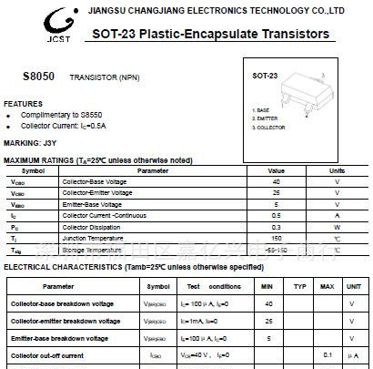 供应全系列三极管S8050/J3Y/KTC8050/C8050直插、贴片