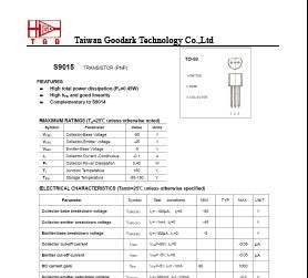 特价供应进口 TGD 三极管S9015