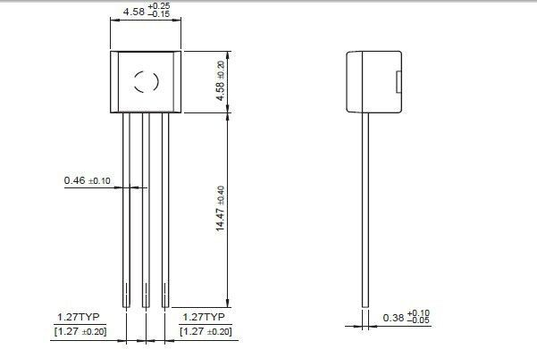 直插开关三极管 S8050 TO-92