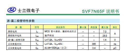 特价 杭州士兰微 仕兰 SL SVF7N65F  TO-220 高压MOS管 原装