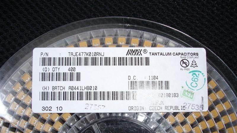 供应AVX 贴片钽电容 7343 100UF 107M  20V  E型