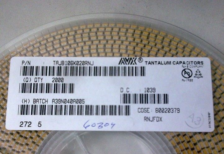 供应AVX 贴片钽电容 7343 100UF 107M  10  E型
